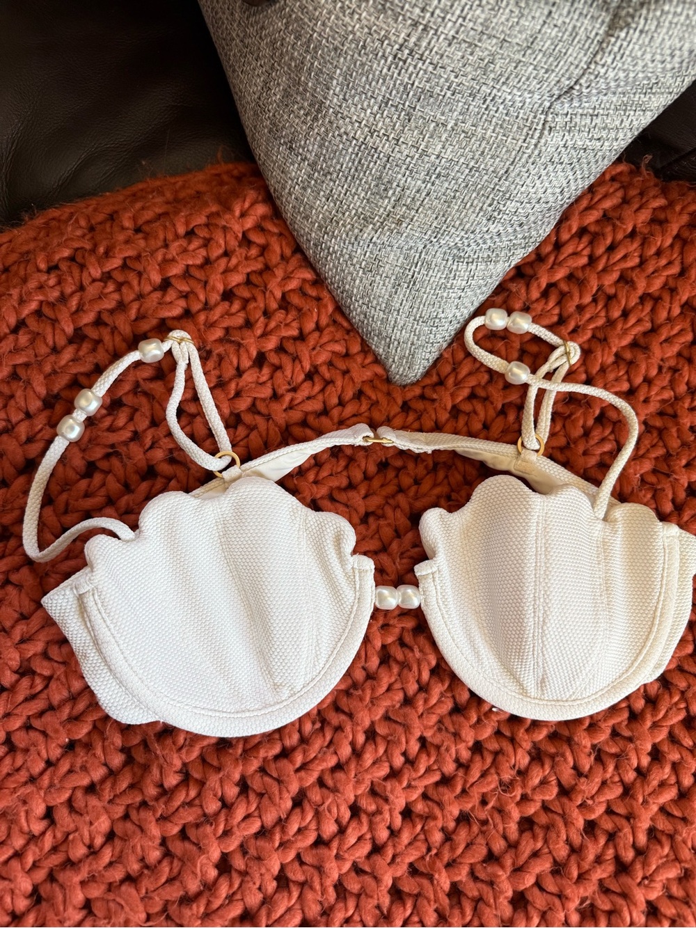 Lspace Bikini Top with Pearl Accents